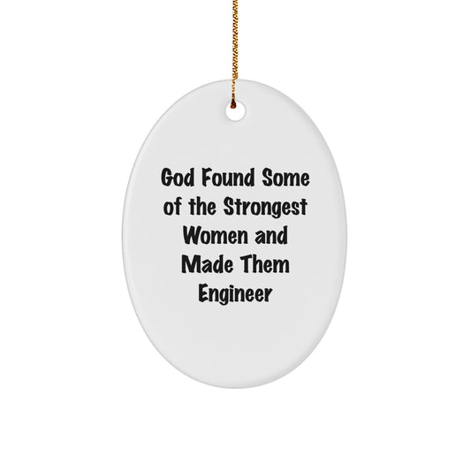 Funny Inspirational Engineer Oval Ornament Gifts from Friends for Engineer Christmas Unique - Image 1