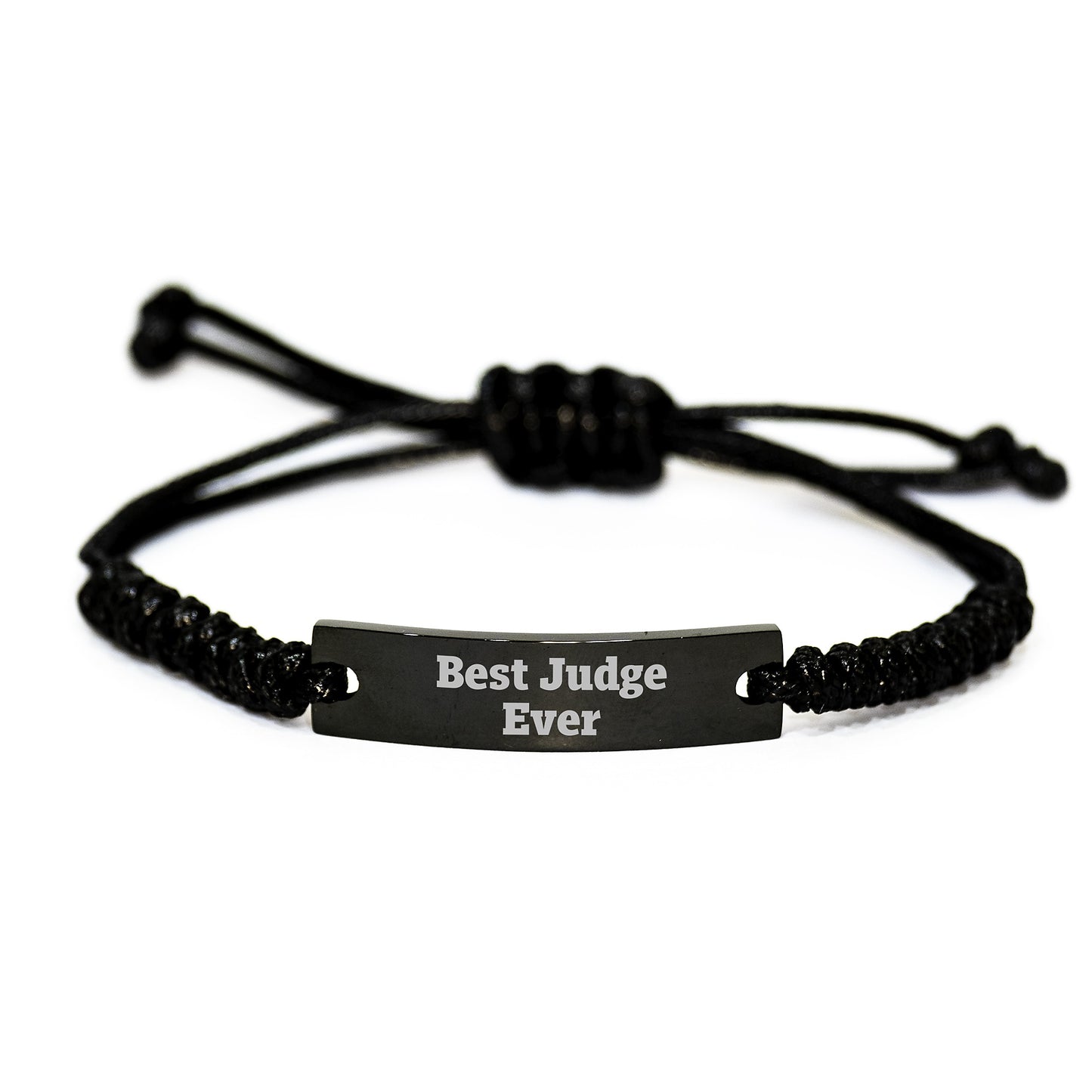 Funny Judge Gifts from Friends, Best Judge Ever Quote, Adjustable Rope Bracelet for Birthday, Gifts for Judges, Men, Women, Friends, Coworkers, Family - Image 1