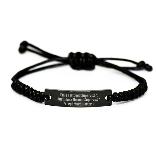Funny Supervisor Rope Bracelet, Gifts for Men, Women, or Colleagues, Unique Christmas Unique Gifts from Friend, Family, or Coworkers, Hot Supervisor Style - Image 1