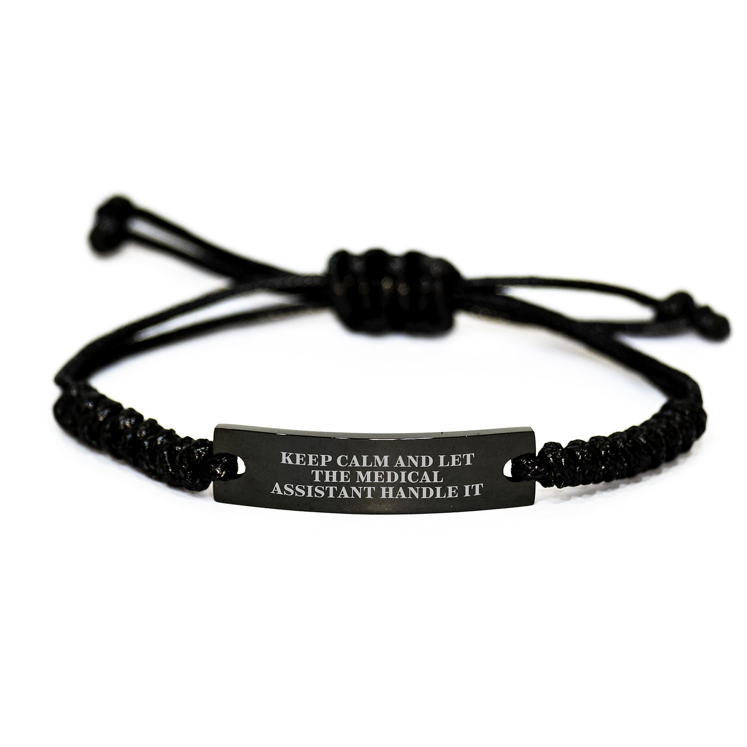 Funny Medical Assistant Gifts - Keep Calm And Let Them Handle It Rope Bracelet for Medical Assistants, Christmas Unique Gifts from Friends - Image 1