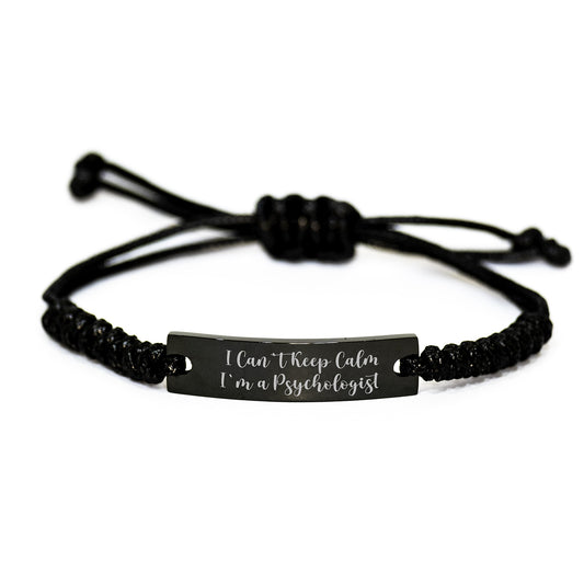 Funny I Can't Keep Calm Gifts for Psychologist Rope Bracelet, Christmas Unique Gifts from Men, Women, Friends, Coworkers, Family - Image 1