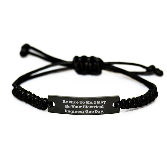 Funny Electrical Engineer Rope Bracelet Gifts for Men Birthday Unique Presents from Friends Coworkers to Electrical Engineers - Image 1