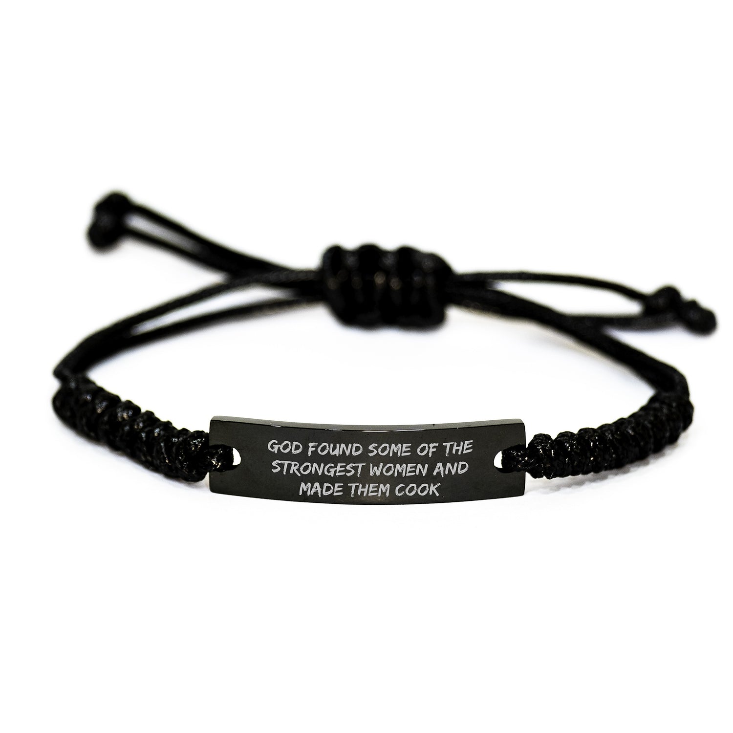Funny Cook Rope Bracelet Gifts for Women from Friends with Inspirational Quote about Strong Women Cooking on Christmas Day - Image 1