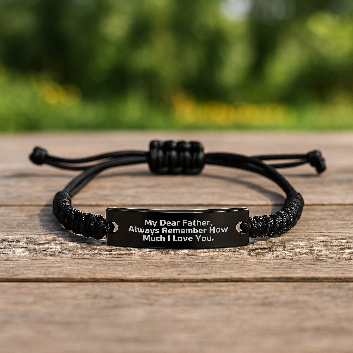 Funny Father Rope Bracelet Gifts for Dad Birthday Unique Presents from Men - Image 2