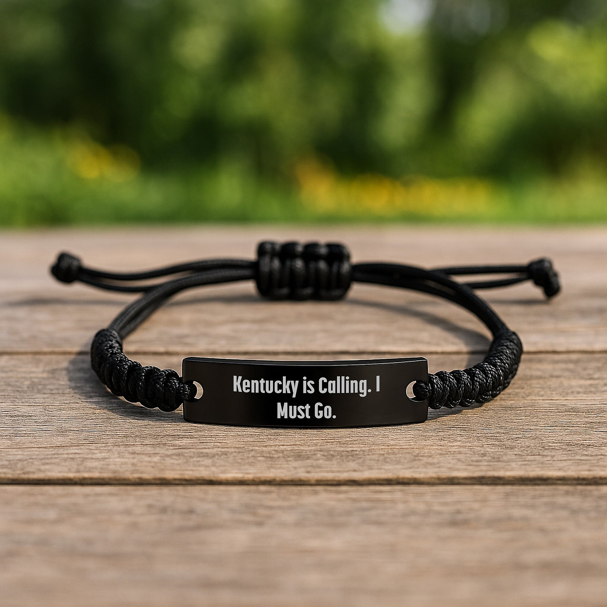 Kentucky Calling Gifts for Men Friends and Family Funny Rope Bracelet, Gifts from Friends, Gifts for Kentucky Lovers, Kentucky Is Calling. I Must Go. - Image 2