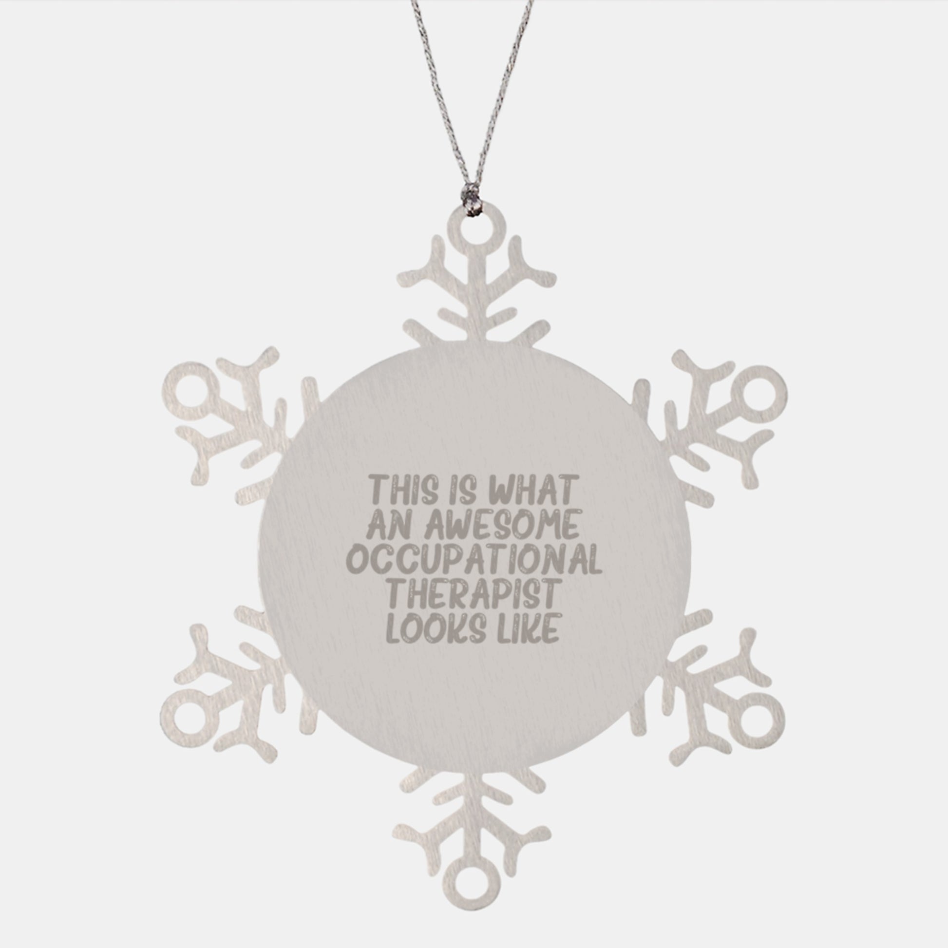 Gifts from Friends and Family for Awesome Occupational Therapists, Snowflake Ornament, This Is What An Awesome Occupational Therapist Looks Like, Christmas Unique Gifts - Image 1