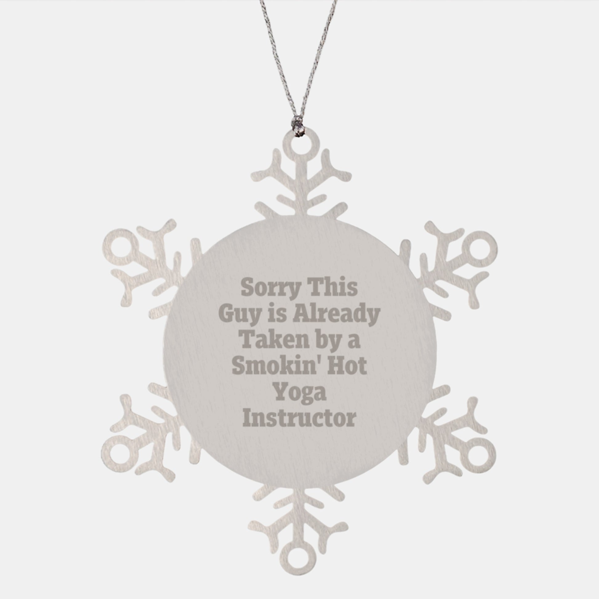 Funny Yoga Instructor Gifts, Snowflake Ornament with Inspirational Quote, Gifts from Friends, for Yoga Instructor, Unique Christmas Unique Gifts - Image 1