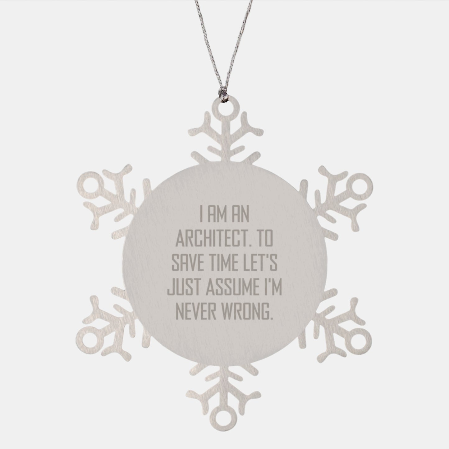 Funny Architect Snowflake Ornament Gifts from Men to Friends, Gifts for Architect, Snowflake Ornament, Christmas Unique Gifts, Architect Inspiration - Image 1