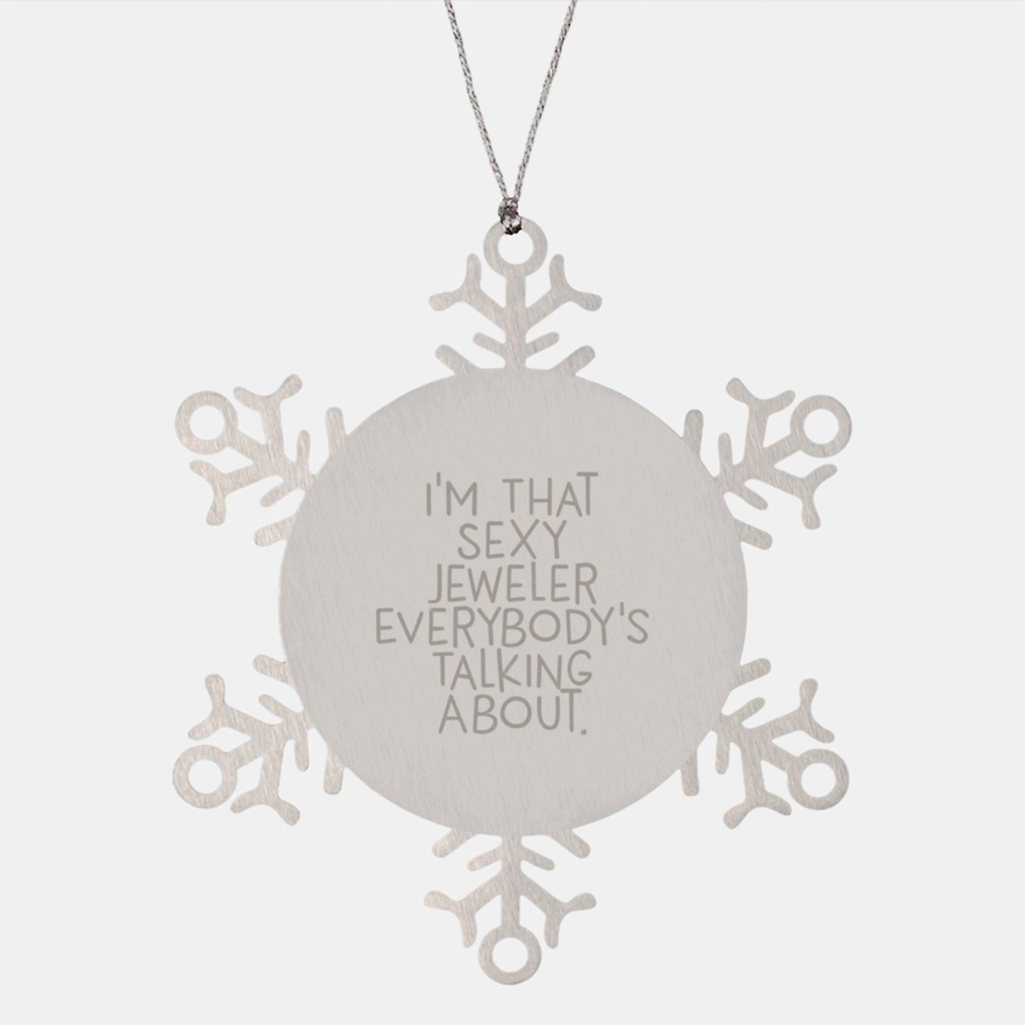 Unique Gifts from Men to Jeweler Friends - Sexy Jeweler Snowflake Ornament, Christmas Unique Gifts, Handmade Stainless Steel Ornaments - Image 1