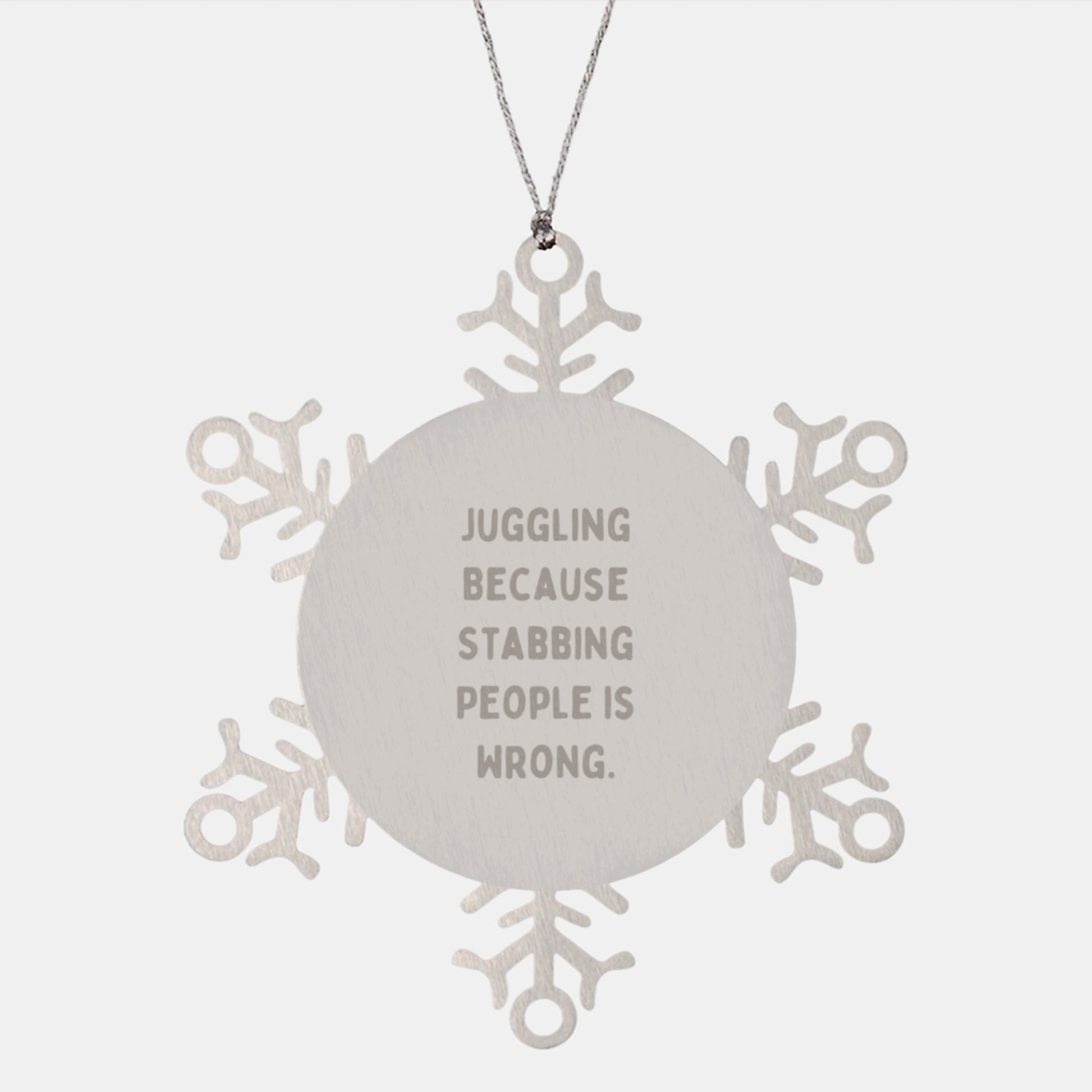 Funny Juggling Snowflake Ornament Gifts from Friends to Juggling Enthusiasts this Christmas - Image 1