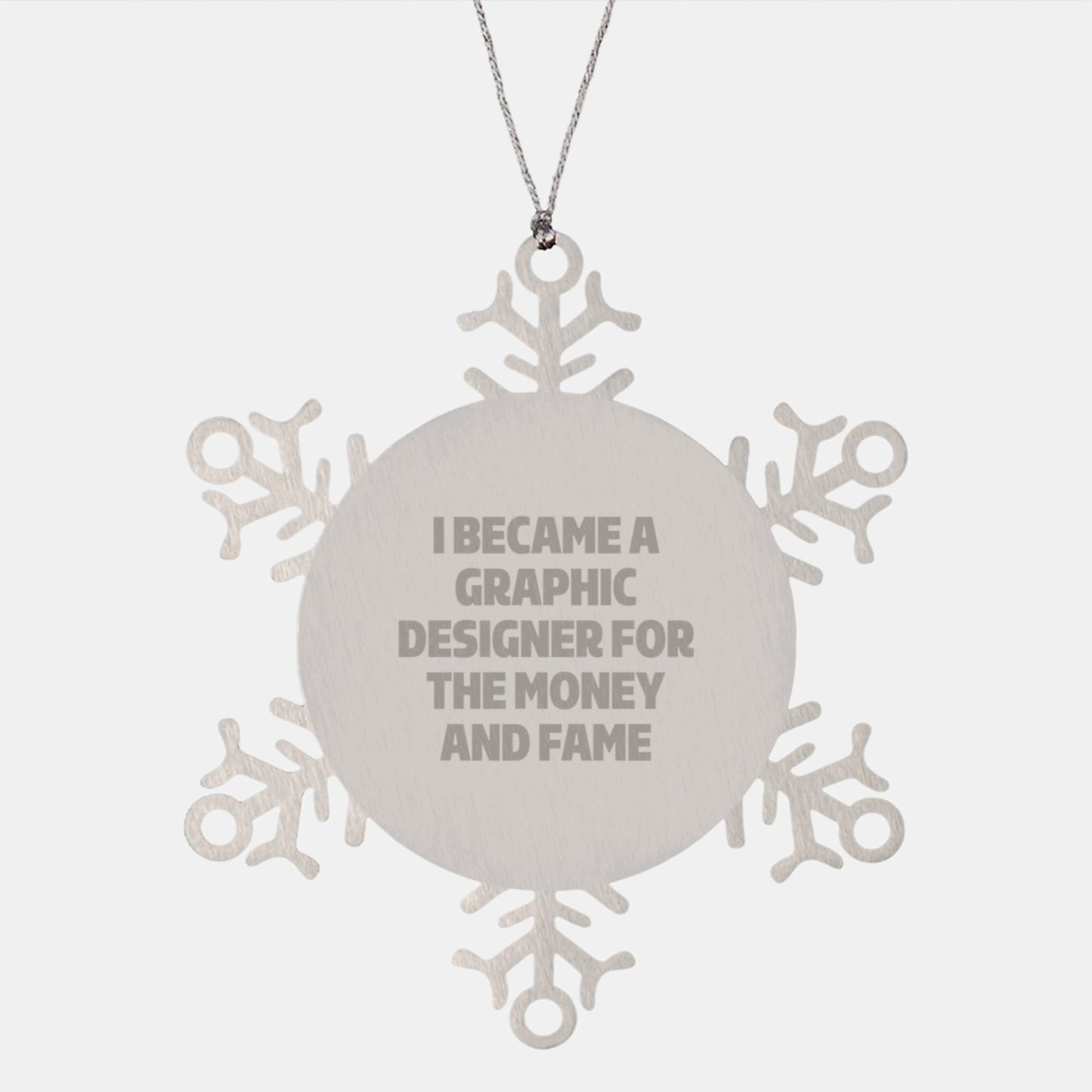 Funny Graphic Designer Gifts from Friends for Graphic Designer Snowflake Ornament, Unique Christmas Unique Gifts for Graphic Designers - Image 1