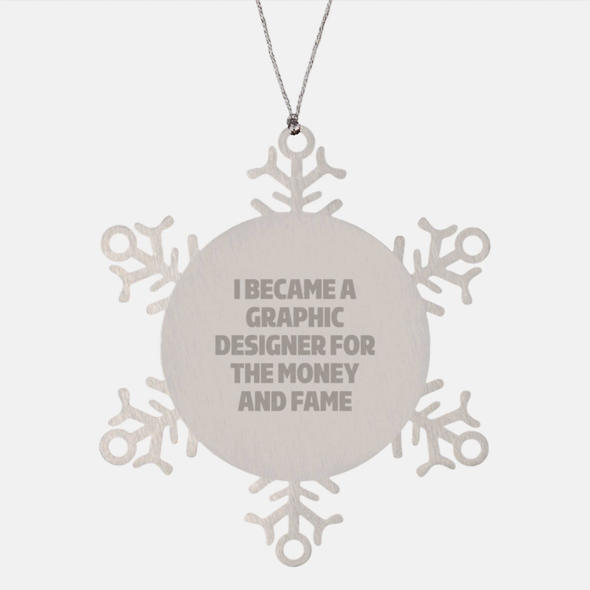 Funny Graphic Designer Gifts from Friends for Graphic Designer Snowflake Ornament, Unique Christmas Unique Gifts for Graphic Designers - Image 1