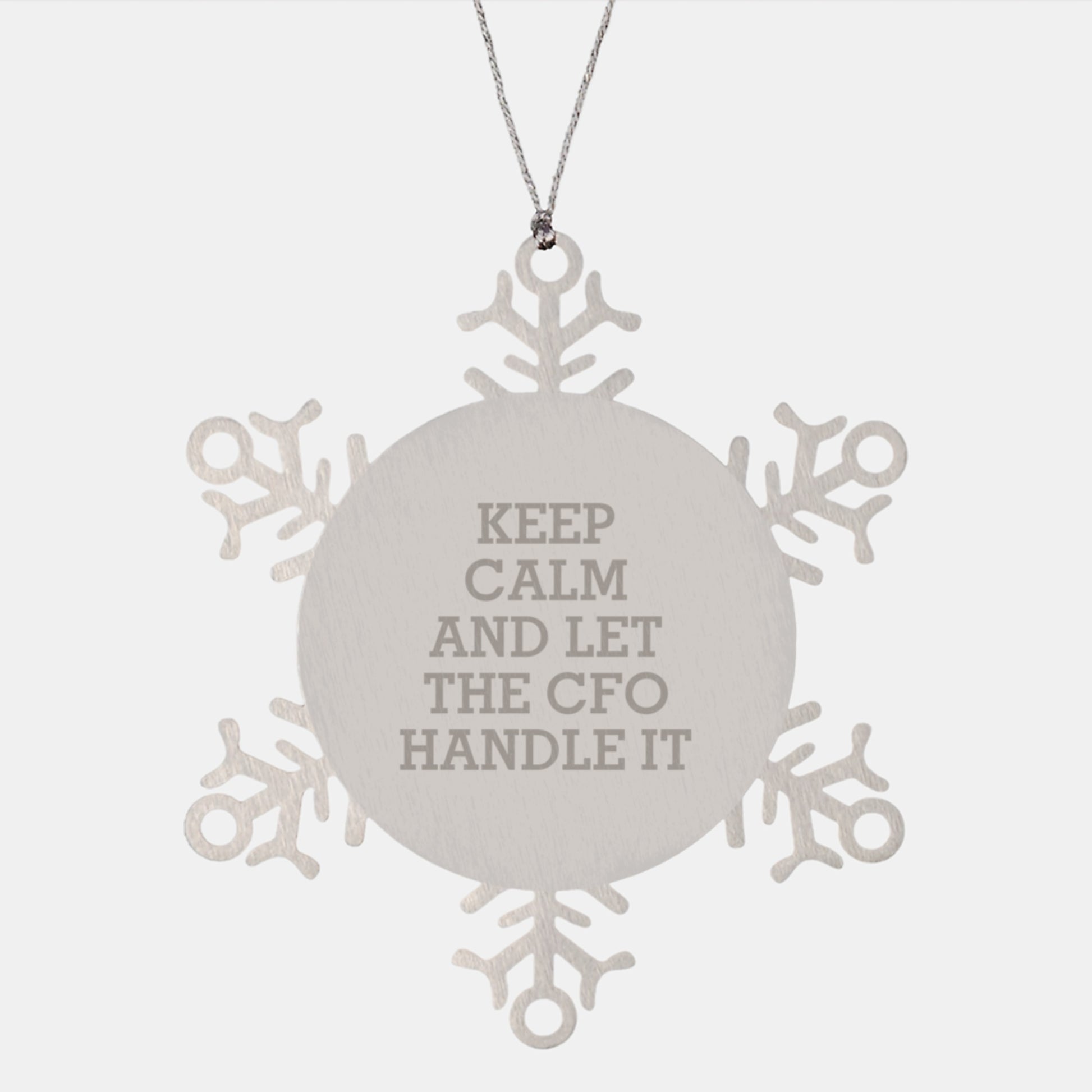 Funny CFO Christmas Snowflake Ornaments Gifts from Coworkers to CFOs - Image 1