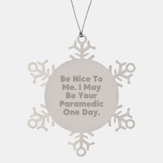 Funny Rescue Worker Gifts Ideas for Rescue Worker Men Friends - Snowflake Ornament Gifts from Family for Rescue Worker Christmas Unique Gifts - Image 1