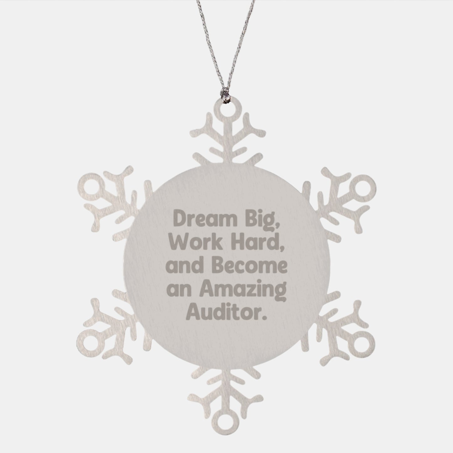 Auditor Gifts, 'Dream Big, Work Hard, And Become An Amazing Auditor.' Snowflake Ornament, Christmas Unique Gifts from Friends, Coworkers, Family - Image 1