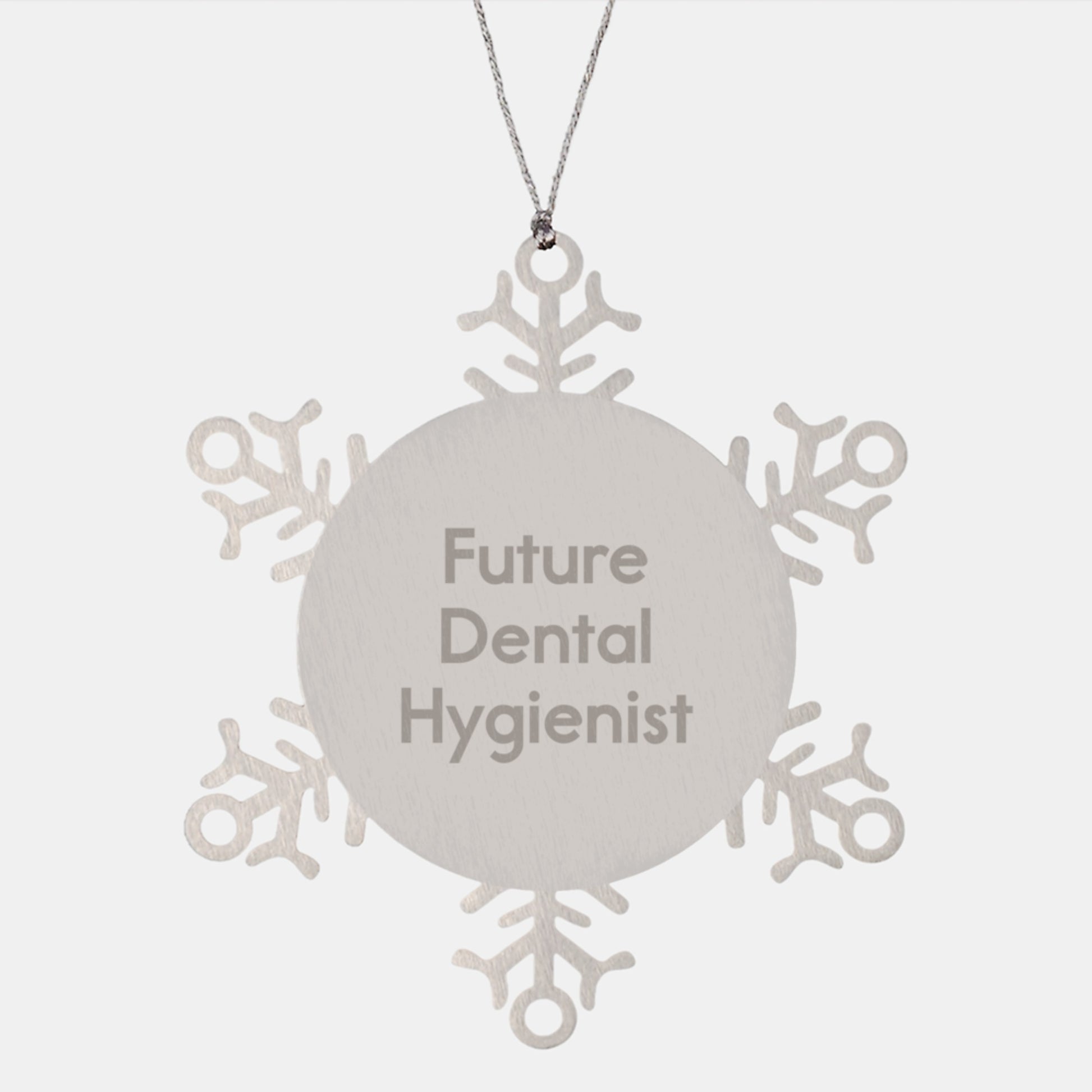 Dental Hygienist Snowflake Ornament, Funny Quote Gifts from Friends, Gifts for Future Dental Hygienist, Christmas Unique Gifts - Image 1