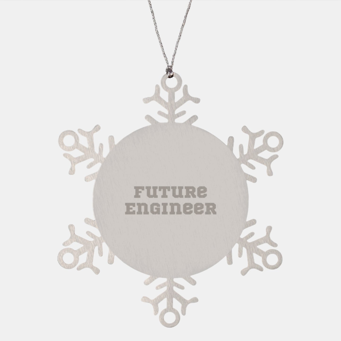 Funny Quote Engineer Gifts Snowflake Ornament for Future Engineer, Christmas Unique Gifts from Friends, Snowflake Decoration for Engineer Men, Unique Engineer Snowflake Ornament - Image 1