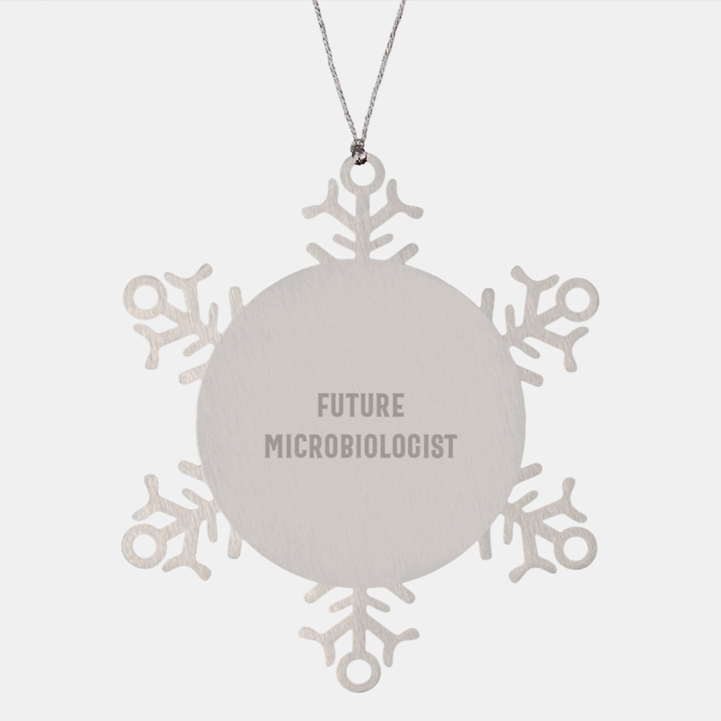 Funny Microbiologist Gifts from Friends - Future Microbiologist Snowflake Ornament, Christmas Unique Presents for Microbiologists - Image 1