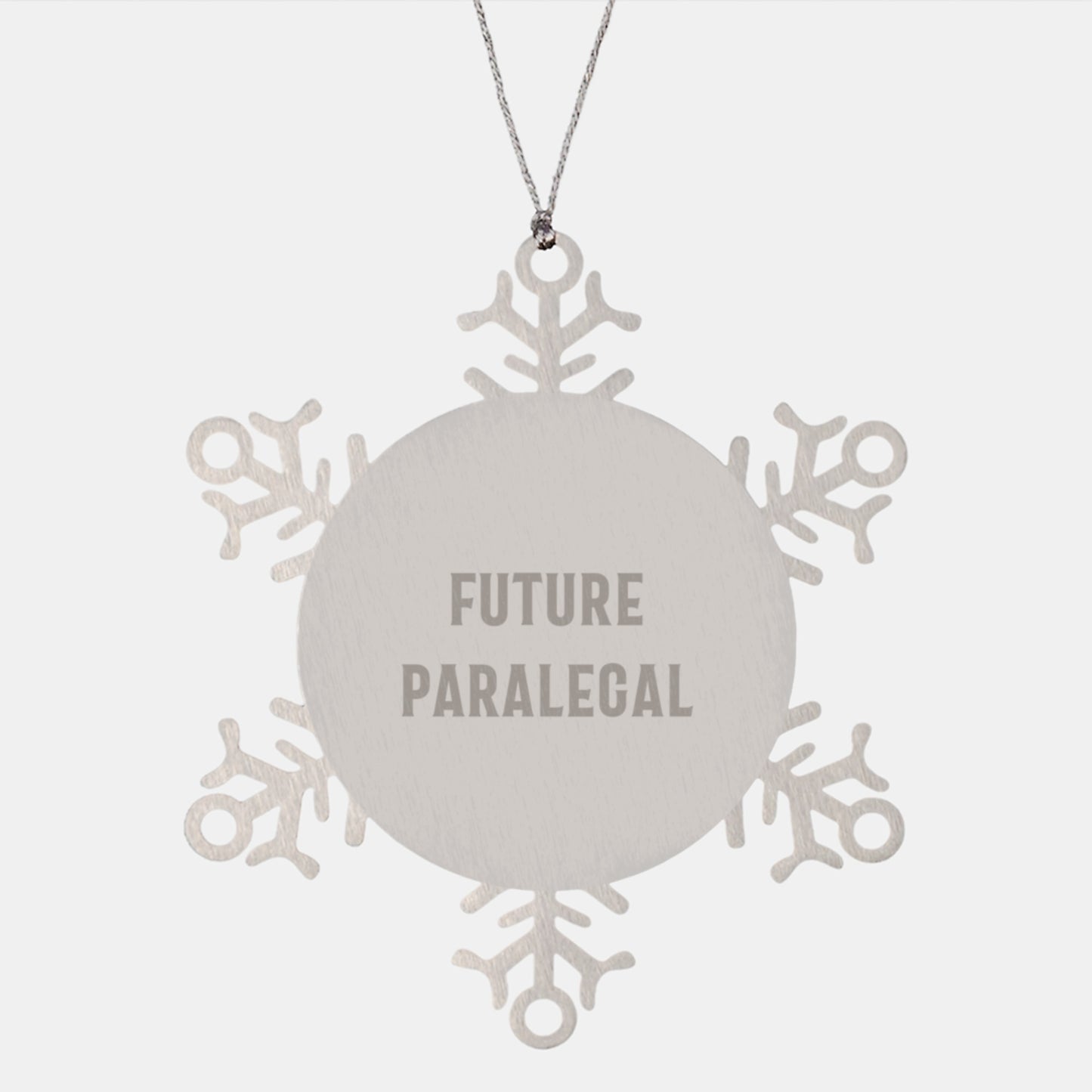 Future Paralegal's Funny Snowflake Ornament Gifts from Family for Christmas - Image 1