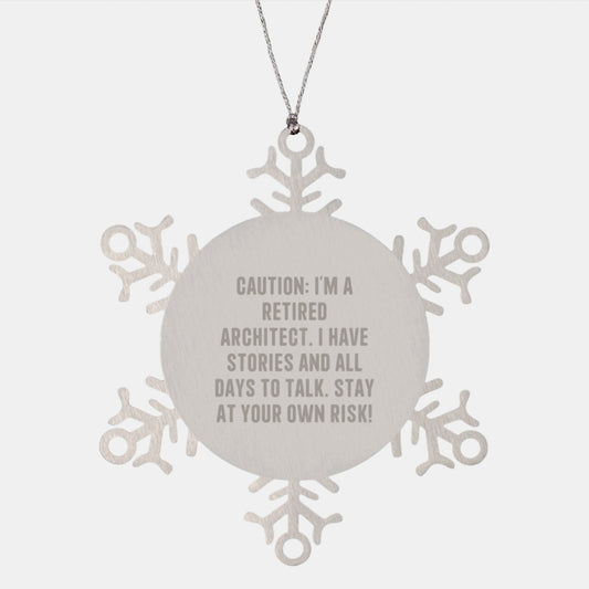 Funny Architect Gift, Unique Snowflake Ornament for Architect Friends, Christmas Unique Gifts from Friends to Architect Colleagues - Image 1