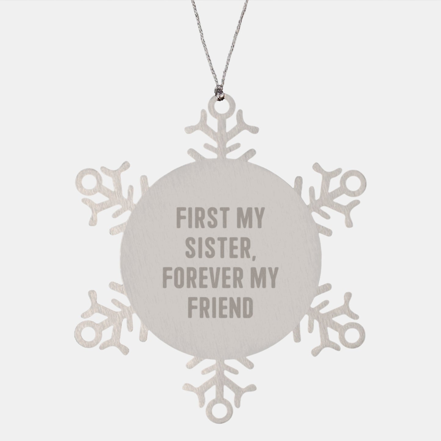 Funny Sister Snowflake Ornament Gifts from Men to Sisters for Christmas Unique Presents - Image 1