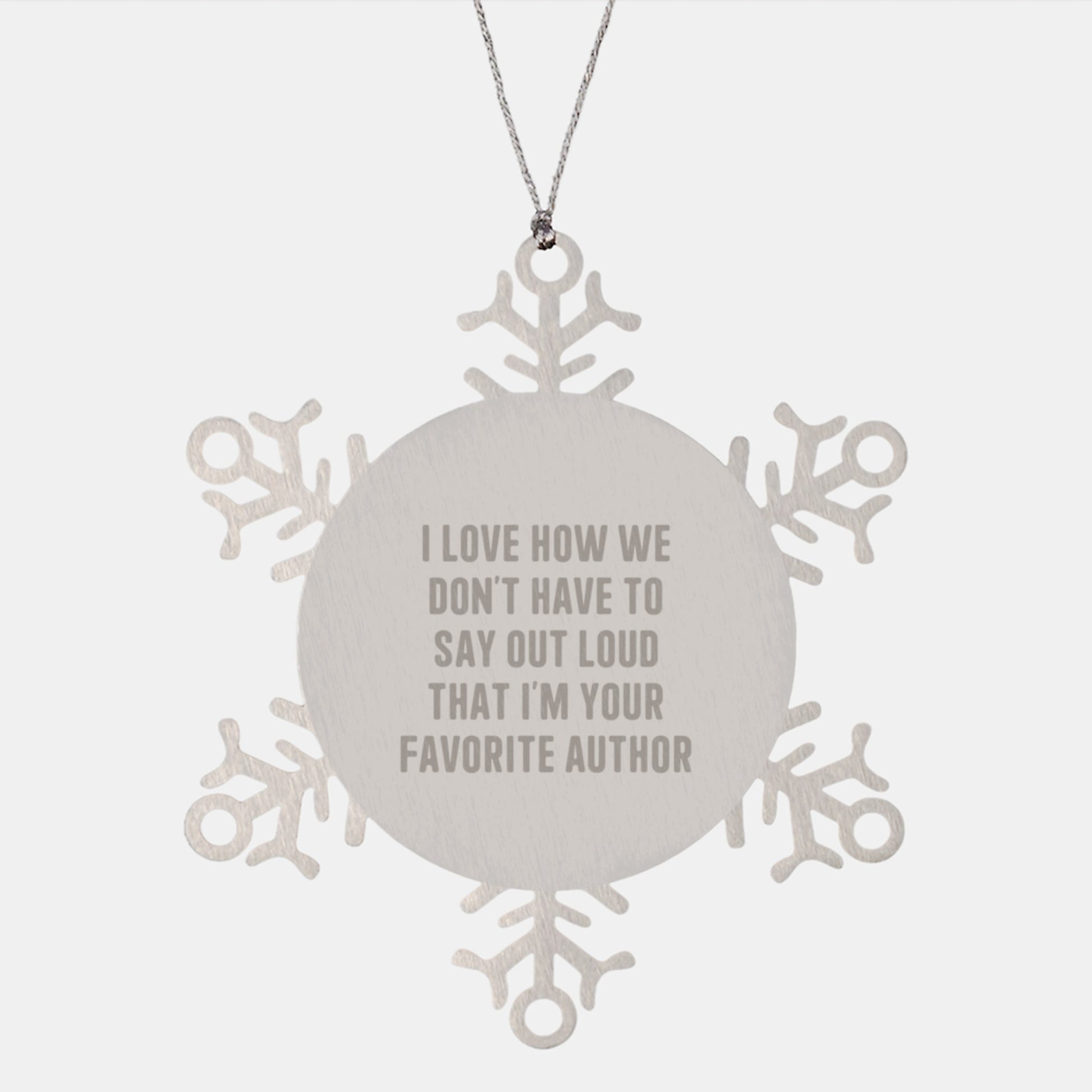 Author's Delight Snowflake Ornament, Funny Quote Gifts from Friends, Unique Christmas Unique Gifts for Author, Men, or Women - Image 1