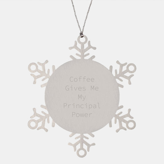 Funny Principal Gifts, Snowflake Ornaments for Christmas Unique Gifts from Friends to Men, Women, Family, and Coworkers - Image 1