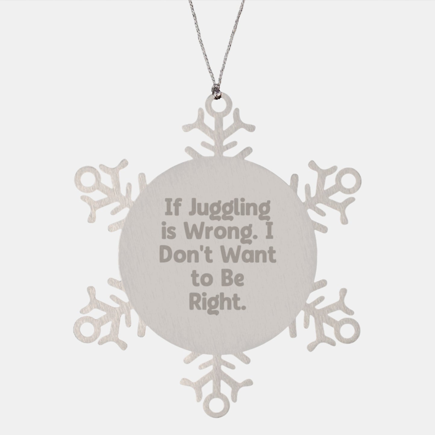 Juggling Enthusiast Gifts from Friends, Funny Snowflake Ornament for Christmas - Image 1