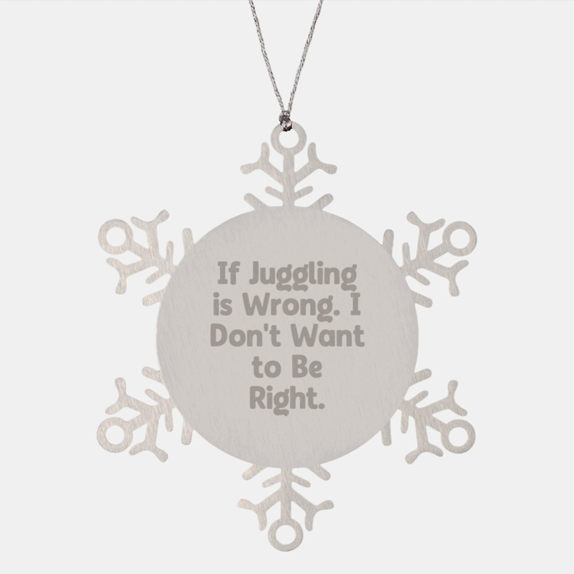 Juggling Enthusiast Gifts from Friends, Funny Snowflake Ornament for Christmas - Image 1