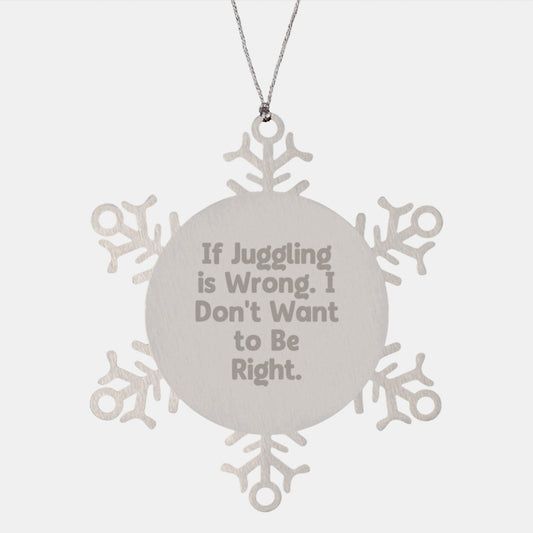 Juggling Enthusiast Gifts from Friends, Funny Snowflake Ornament for Christmas - Image 1