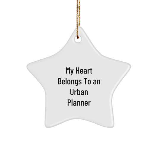 My Heart Belongs To An Urban Planner Funny Star Ornament Gifts for Urban Planner Christmas Unique from Friends - Image 1