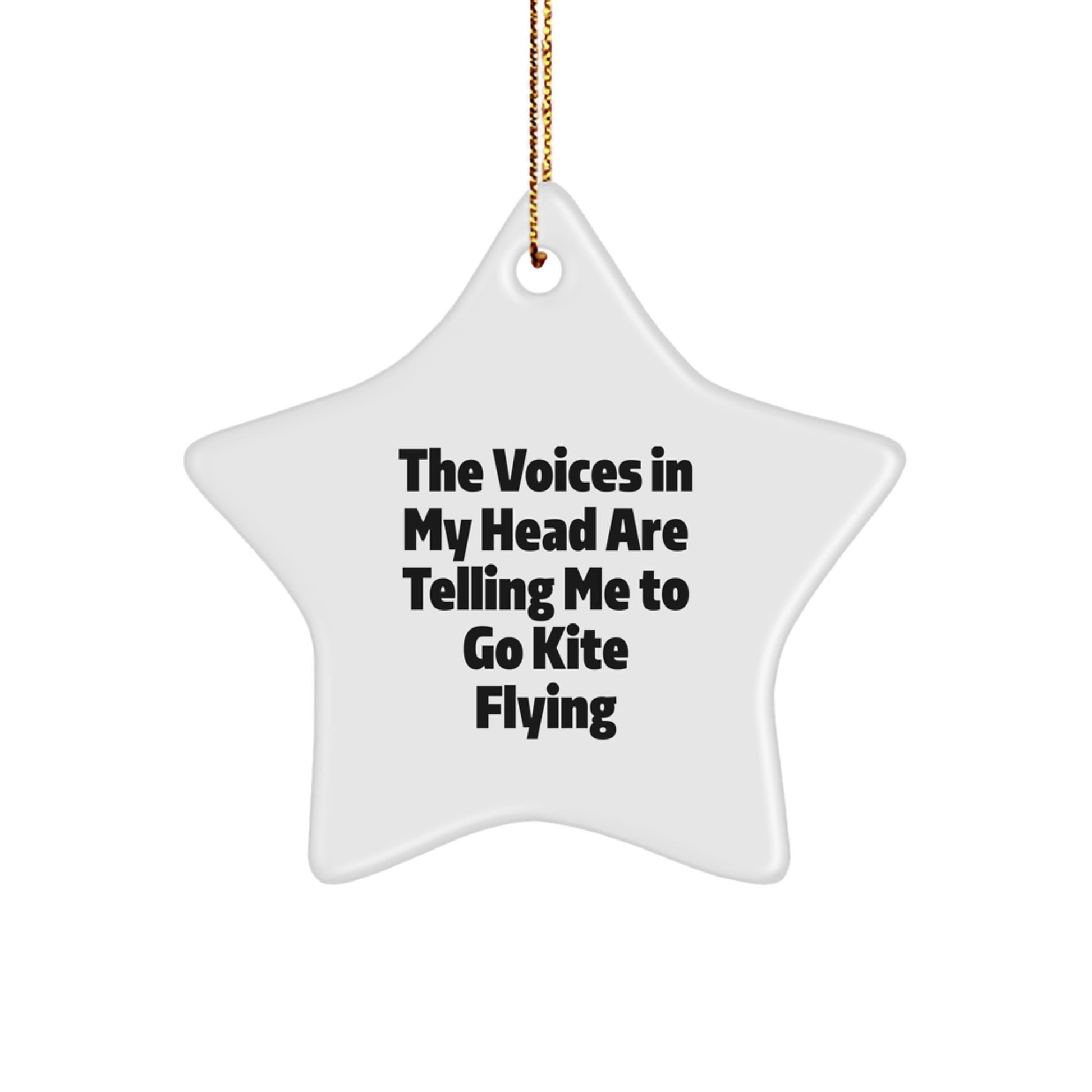 Funny Kite Flying Quotes Star Ornament for Gifts from Men to Friends, Christmas Unique Gifts for Kite Flying Enthusiasts - Image 1