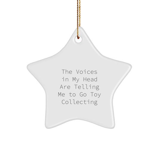 Funny Toy Collecting Gifts for Men, Star Ornament with Inspirational Quote, Durable MDF, Gifts from Friends to Family, Christmas Unique Gifts - Image 1