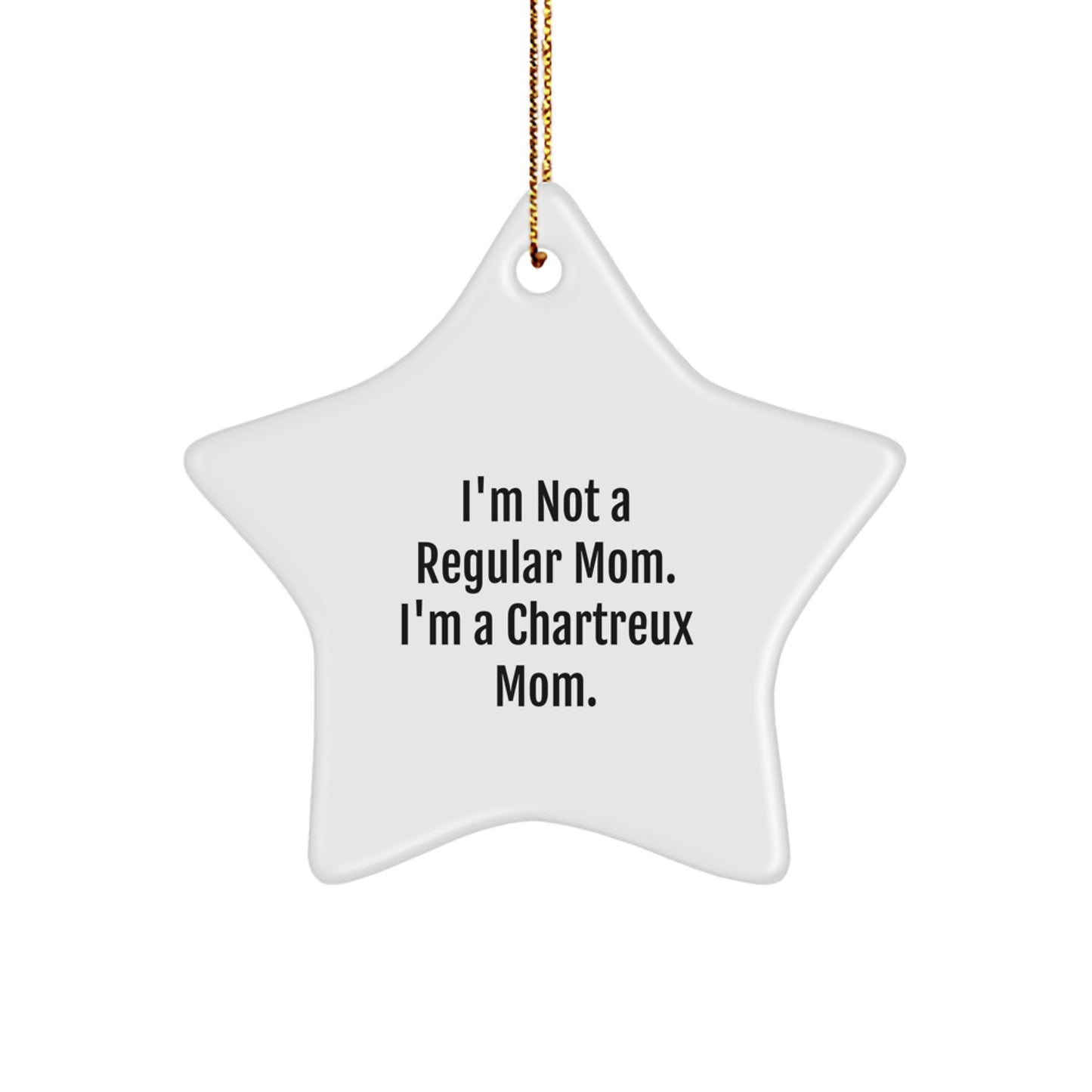 Chartreux Cat Mom's Delight, Funny Star Ornament Gifts for Christmas from Friends - Image 1