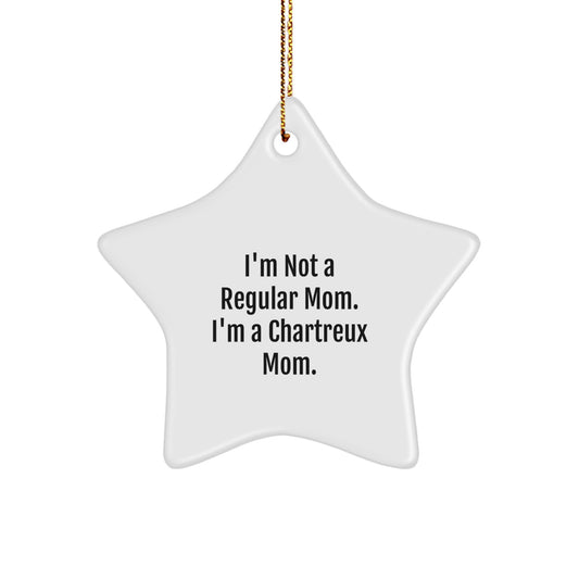 Chartreux Cat Mom's Delight, Funny Star Ornament Gifts for Christmas from Friends - Image 1