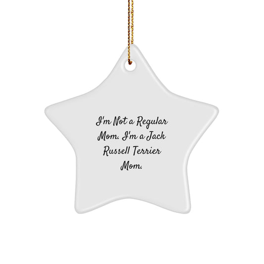 Funny Jack Russell Terrier Mom Star Ornament, Gifts from Family to Friends, for Christmas Unique - Image 1