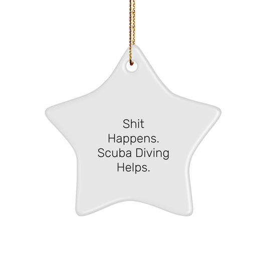 Scuba Diving Star Ornaments, Funny Gifts from Friends for Scuba Diving Enthusiasts, Christmas Unique Gifts for Men, Women, Family - Image 1