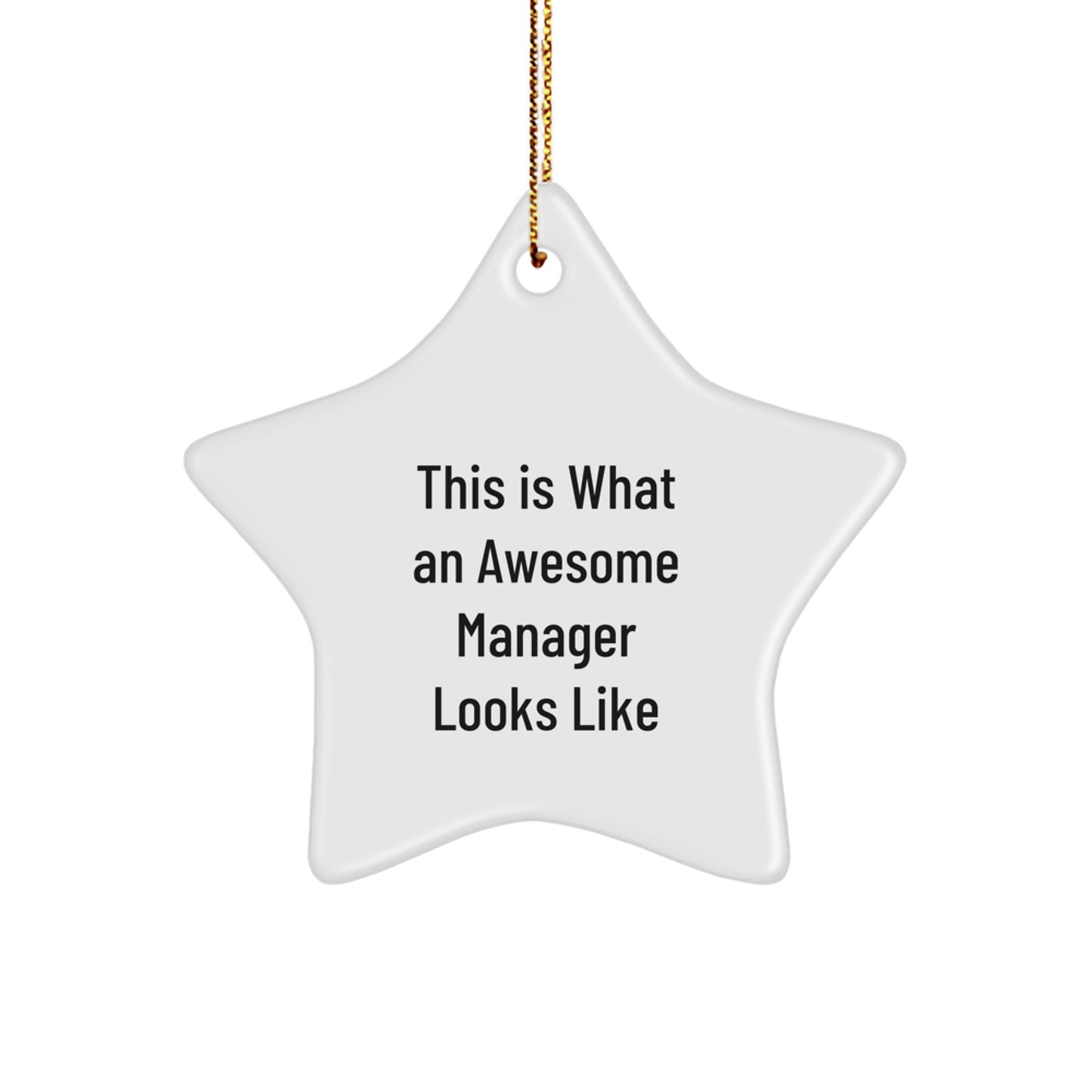 Funny Manager Gifts from Friends or Family - This Is What an Awesome Manager Looks Like Star Ornament for Christmas - Image 1