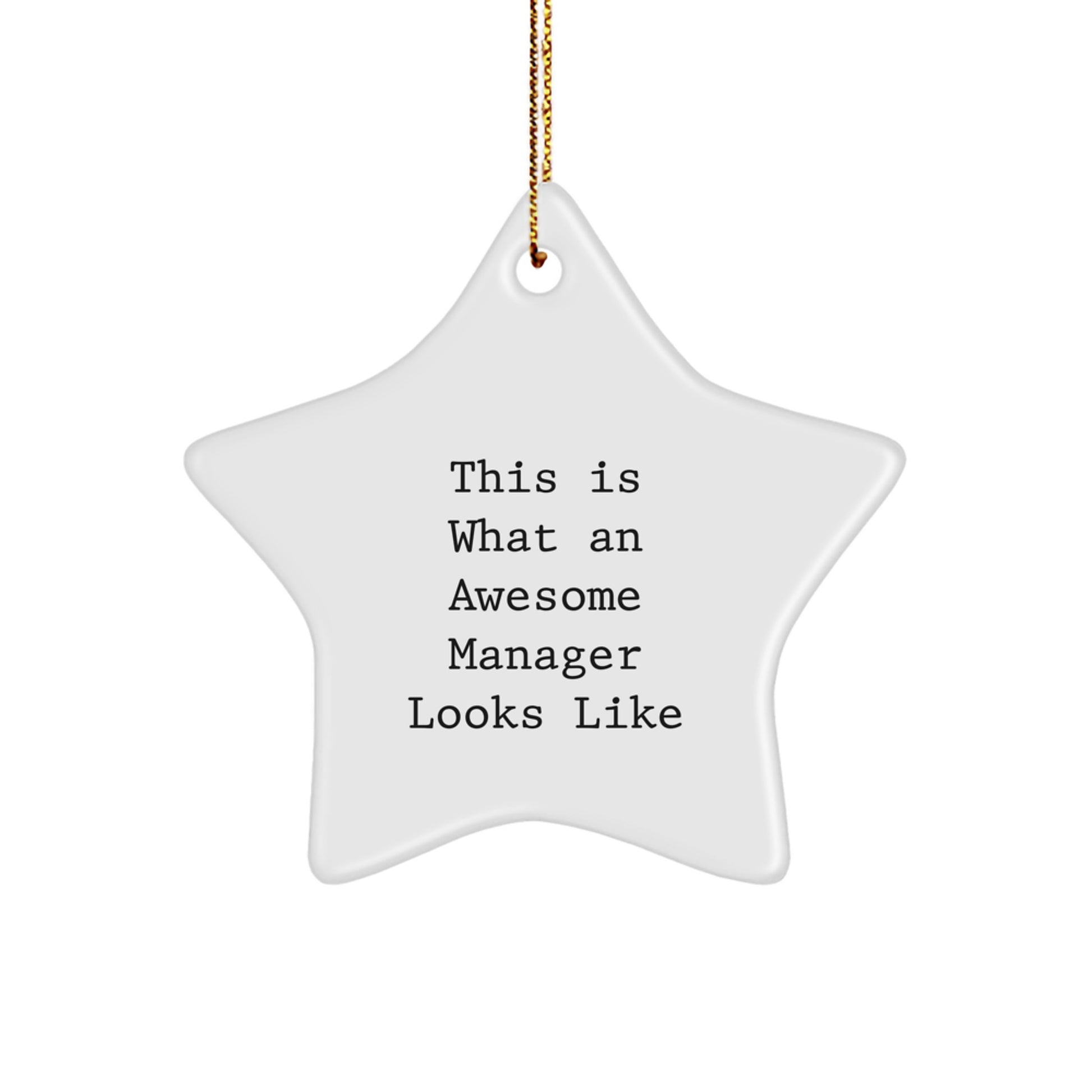 Gifts from Friends for Awesome Managers - Inspirational Star Ornament, Manager Gifts, Christmas Unique Presents, This Is What An Awesome Manager Looks Like - Image 1