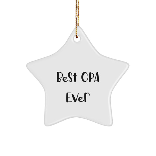 Best CPA Ever Funny Star Ornament Gifts for Men, Women, or Friends from Family, Coworkers, or CPA Peers this Christmas - Image 1