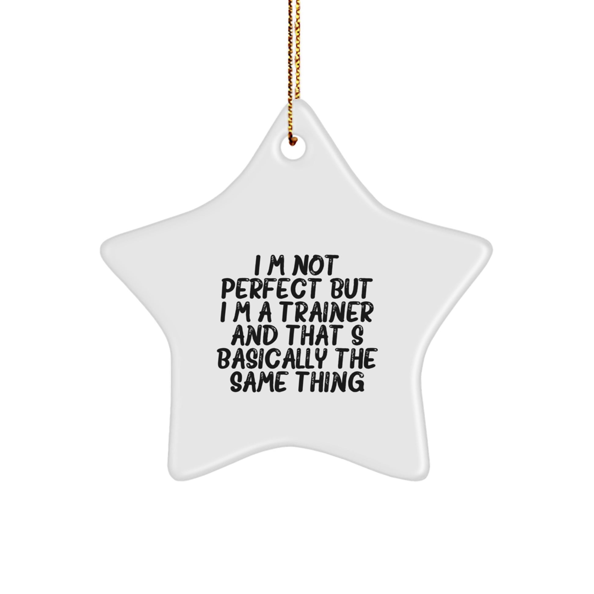 Funny Trainer Star Ornament Gifts from Friends to Family for Christmas Unique - Image 1