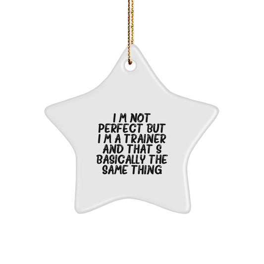 Funny Trainer Star Ornament Gifts from Friends to Family for Christmas Unique - Image 1