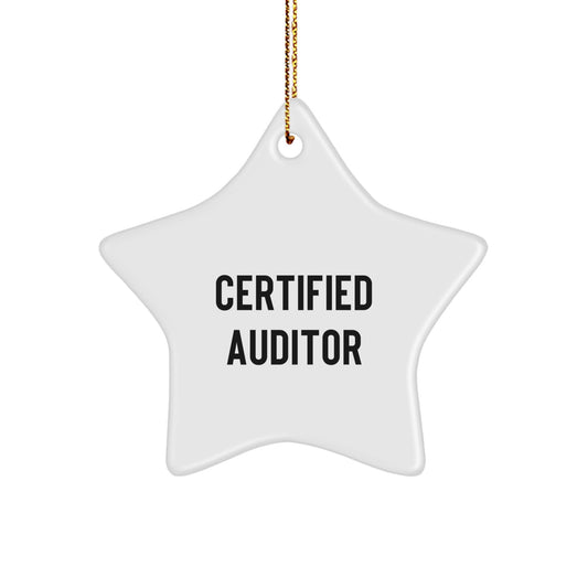 Funny Auditor Gifts from Friends - Inspirational Certified Auditor Star Ornament for Christmas Unique Gifts - Image 1