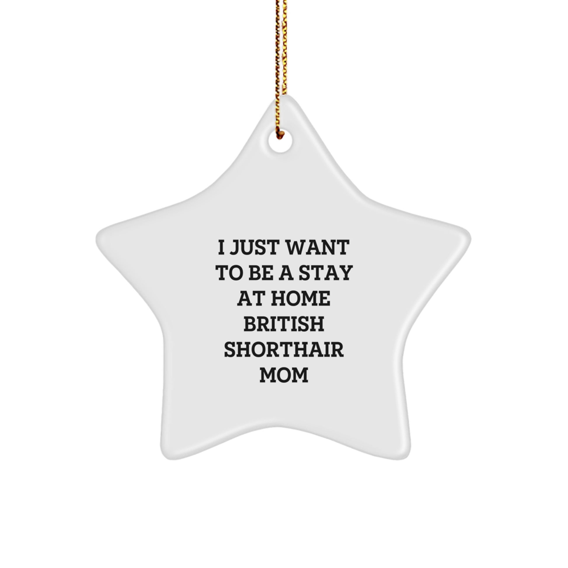 British Shorthair Cat Gifts, Funny Quotes, Star Ornament, Christmas Unique Gifts from Men to Friends, Gifts for British Shorthair Cat Lovers - Image 1