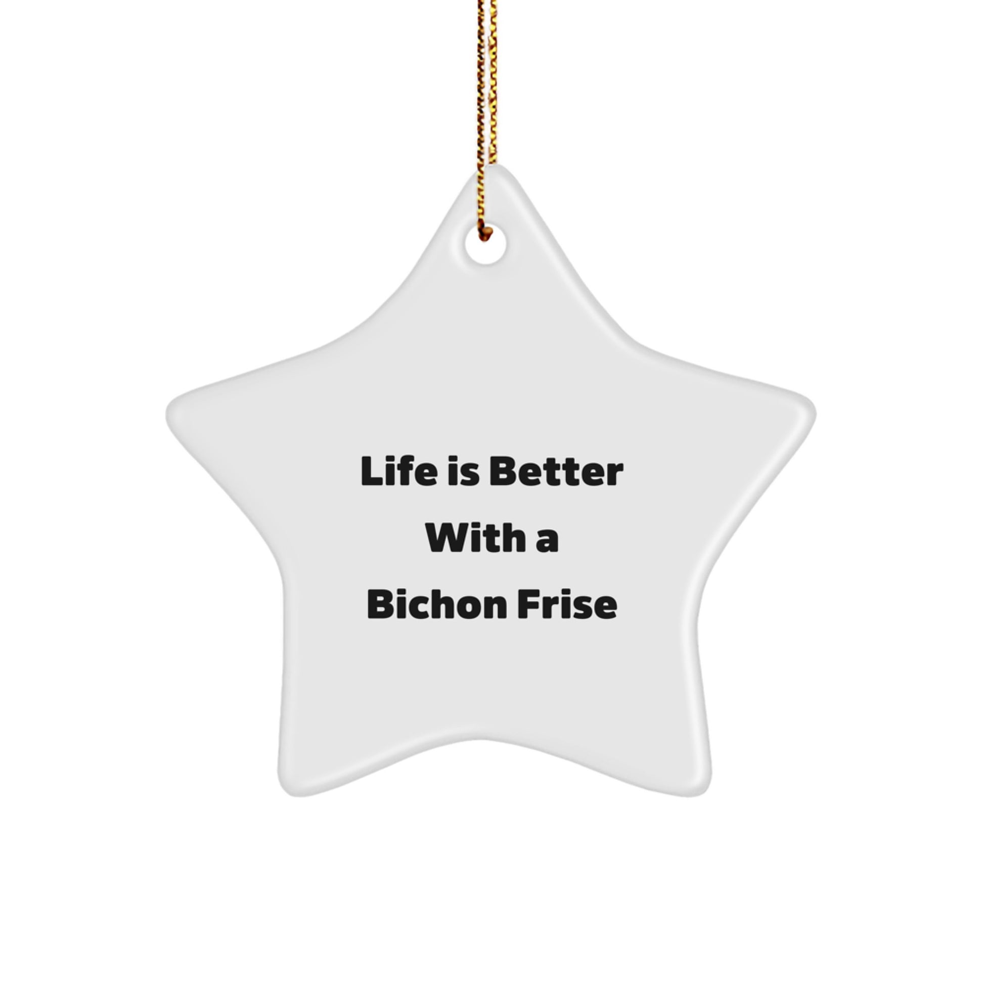 Funny Bichon Frise Dog Star Ornament Christmas Unique Gifts from Family for Bichon Frise Dog Lover - Image 1