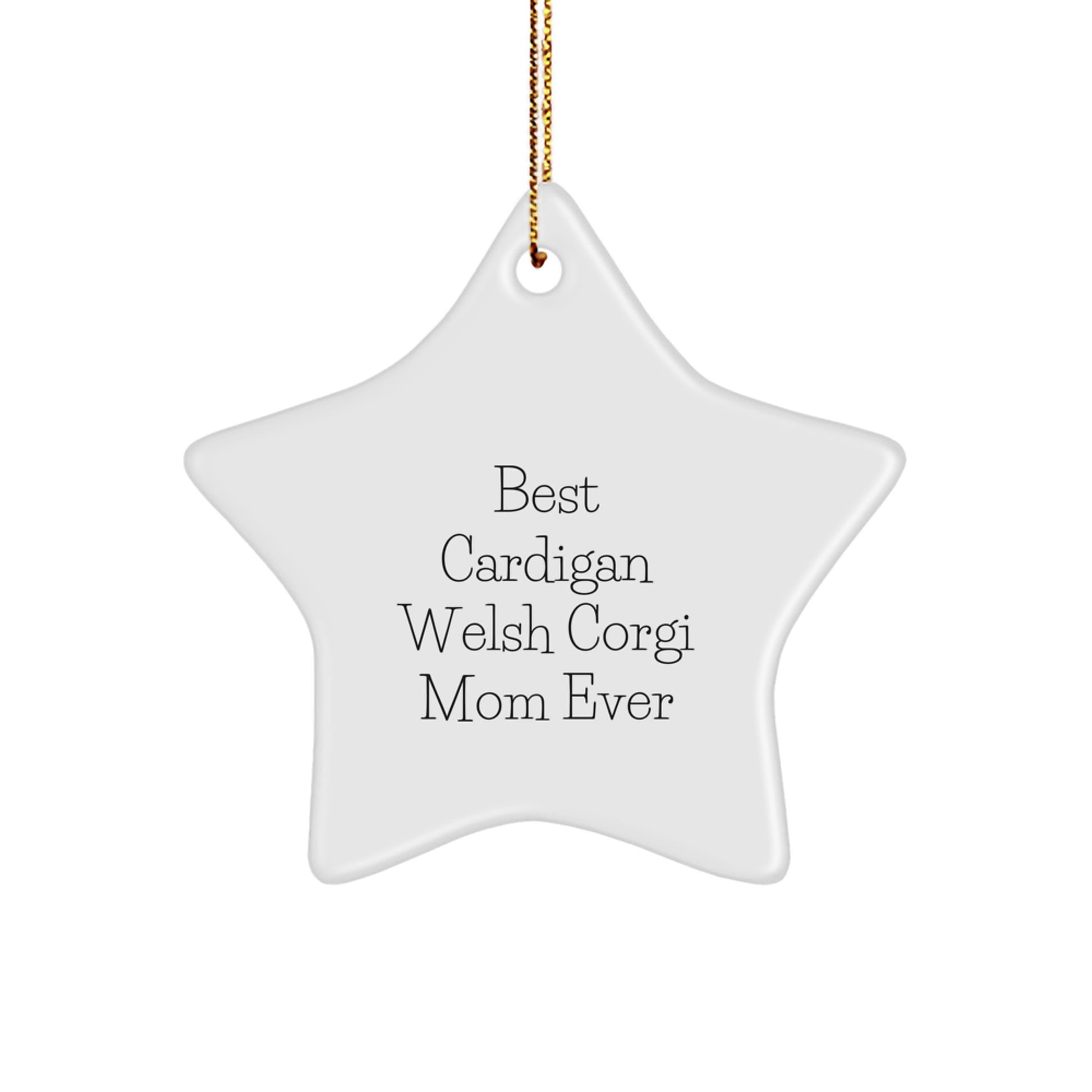 Funny Cardigan Welsh Corgi Mom Gifts from Friends for Home Decor, Best Star Ornament for Christmas - Image 1