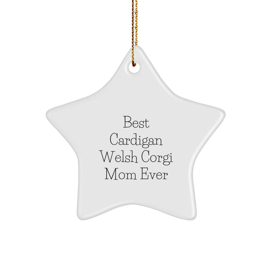Funny Cardigan Welsh Corgi Mom Gifts from Friends for Home Decor, Best Star Ornament for Christmas - Image 1