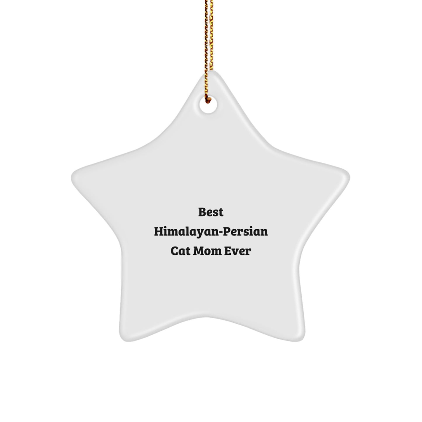Funny Himalayan-Persian Cat Mom Gifts Christmas Star Ornament, Gifts from Family to Friends for Christmas Unique Gifts - Image 1