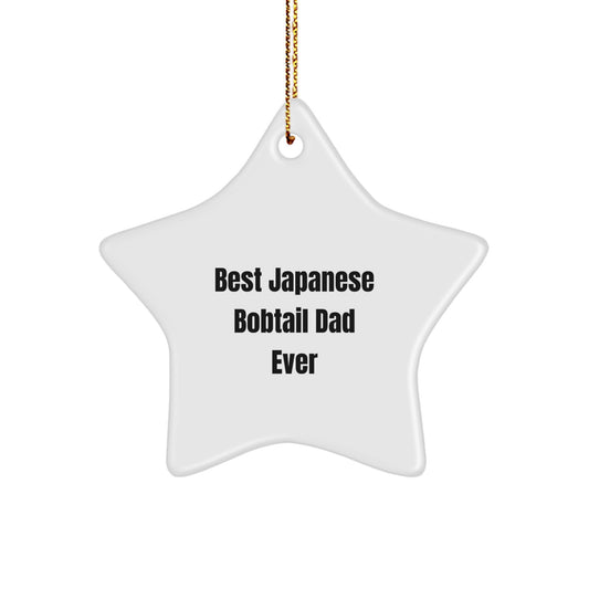 Japanese Bobtail Cat Star Ornament Gifts from Best Dads - Funny Quotes for Christmas - Image 1