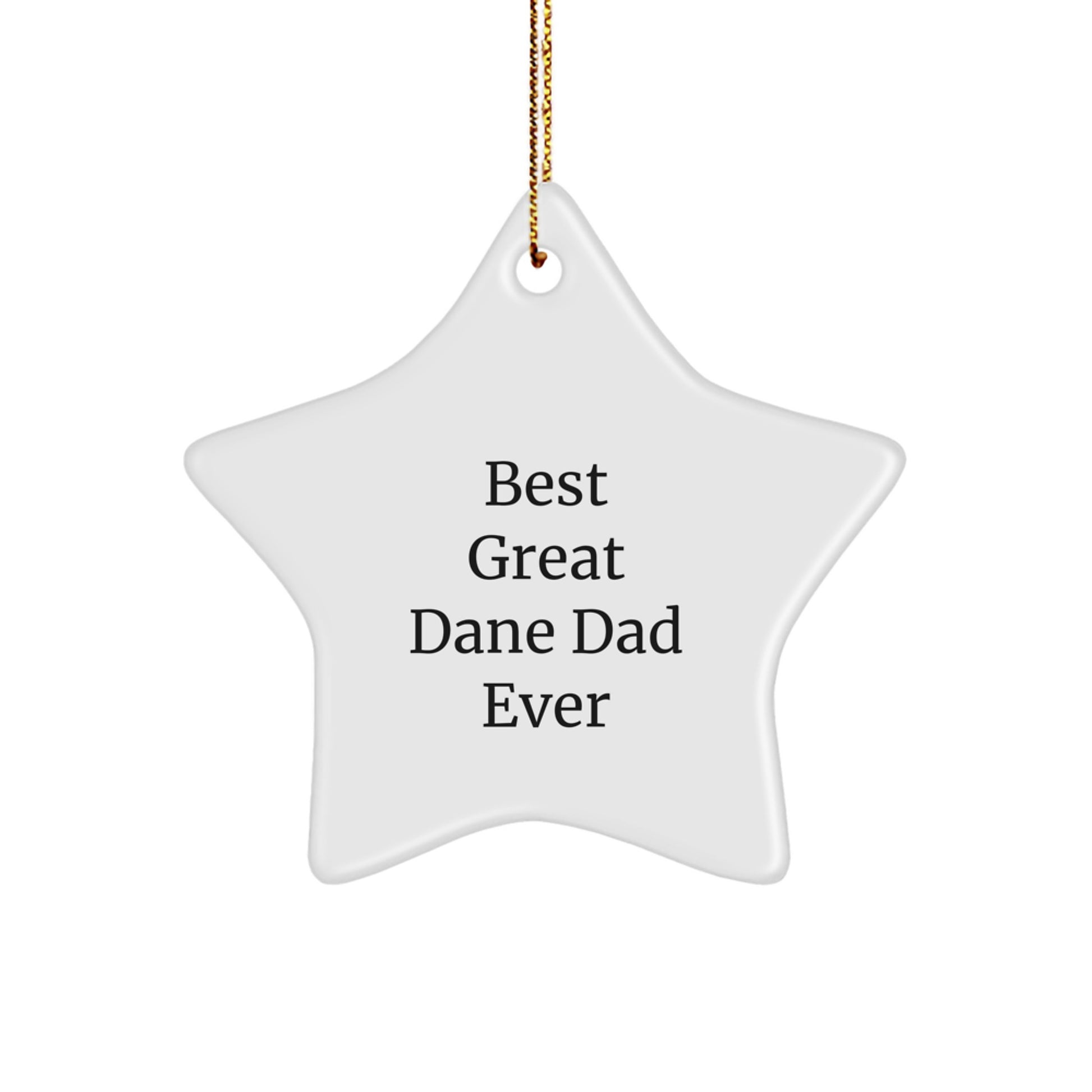 Funny Great Dane Dog Gifts for Men Friends Family from Best Great Dane Dad Ever Christmas Star Ornament - Image 1